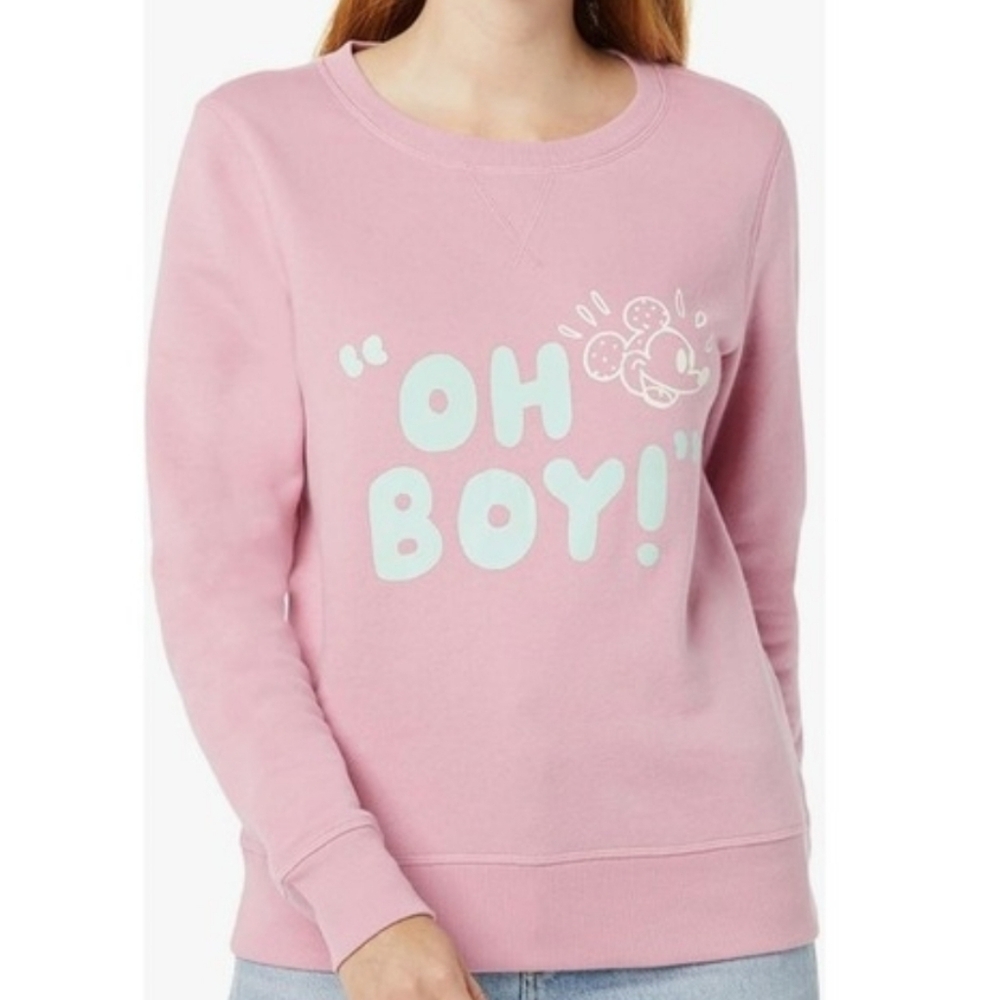 Disney Pink 'Oh Boy!' Minnie Mouse Sweatshirt XXL NWT